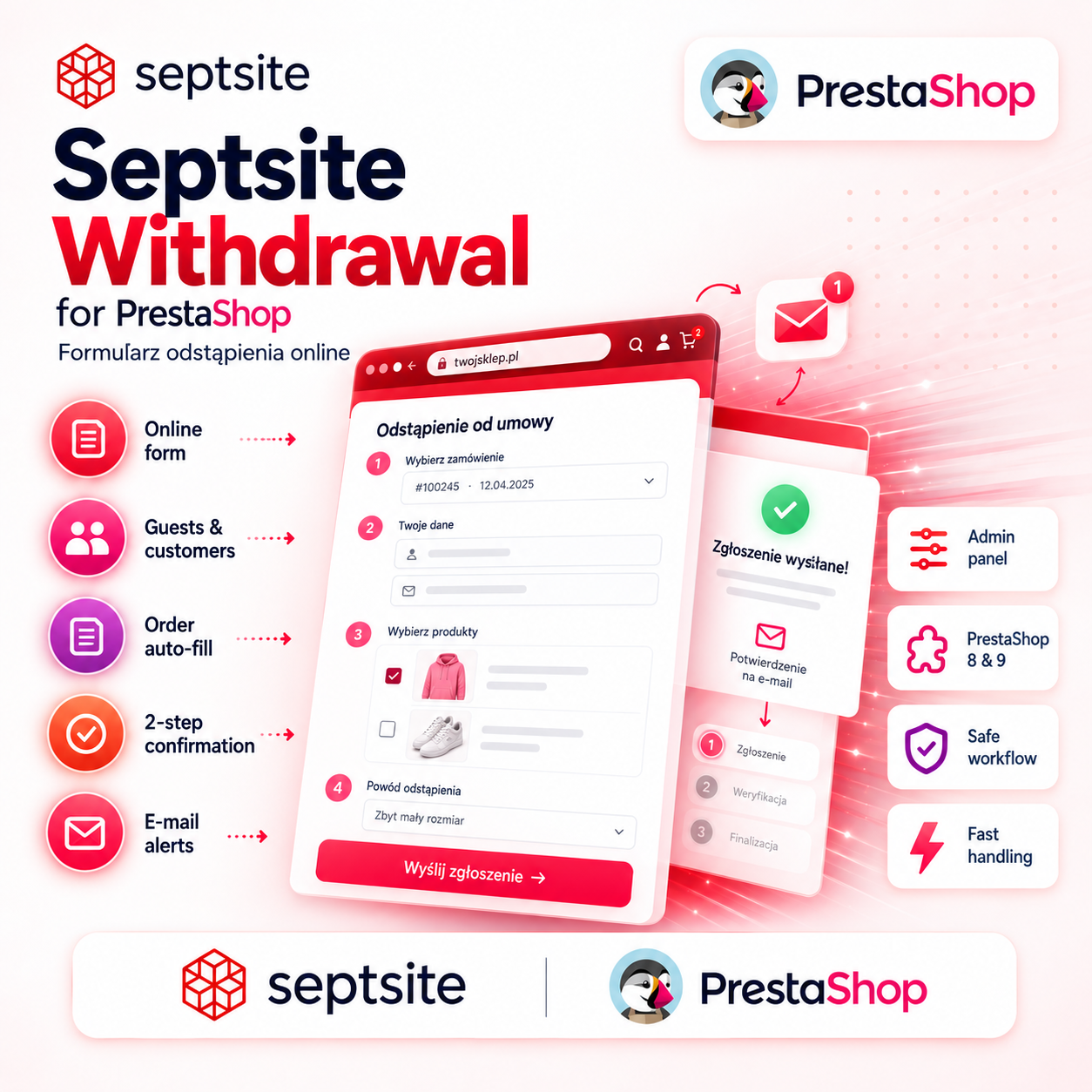 Odstąpienie od umowy UE dla PrestaShop
